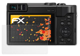 Panzerfolie atFoliX kompatibel mit Panasonic Lumix DC-ZS70, entspiegelnde und stoßdämpfende FX (3X)