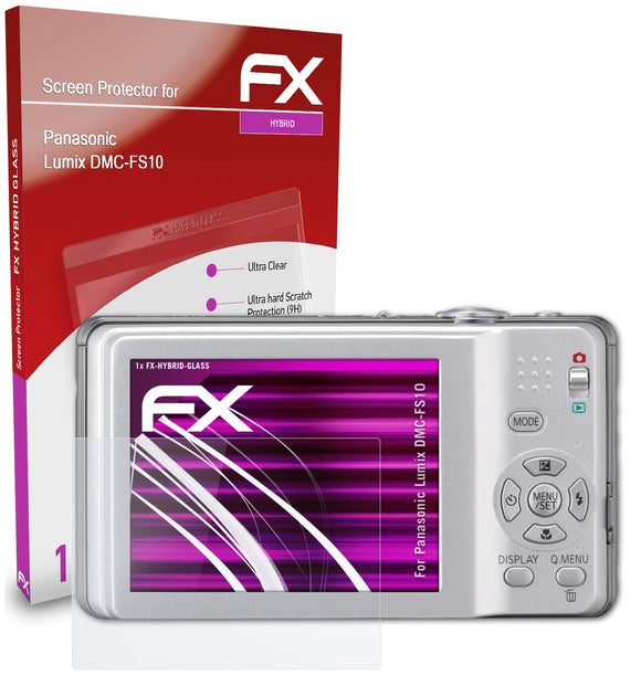 atFoliX FX-Hybrid-Glass Panzerglasfolie für Panasonic Lumix DMC-FS10