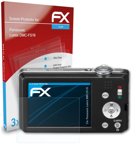 atFoliX FX-Clear Schutzfolie für Panasonic Lumix DMC-FS16