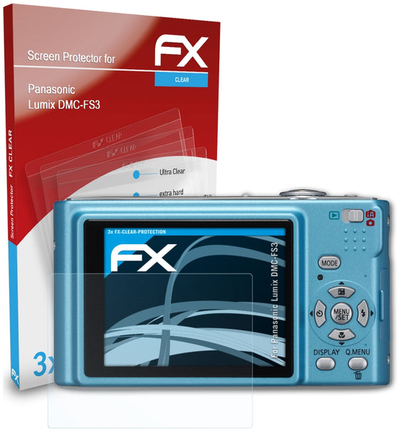 atFoliX FX-Clear Schutzfolie für Panasonic Lumix DMC-FS3