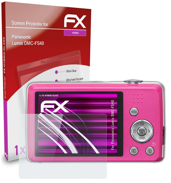 atFoliX FX-Hybrid-Glass Panzerglasfolie für Panasonic Lumix DMC-FS40