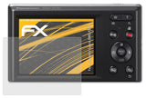 atFoliX Panzerfolie kompatibel mit Panasonic Lumix DMC-FS50, entspiegelnde und stoßdämpfende FX Schutzfolie (3X)
