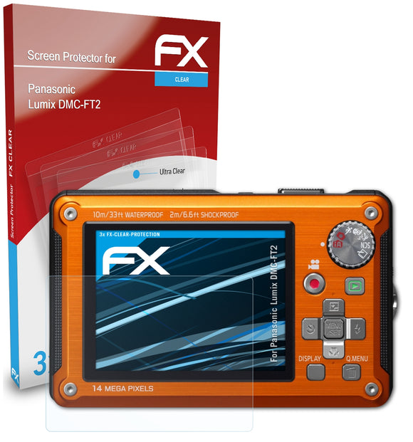 atFoliX FX-Clear Schutzfolie für Panasonic Lumix DMC-FT2