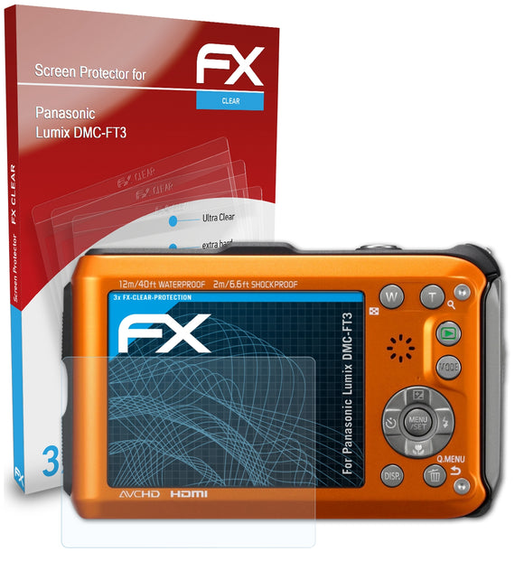 atFoliX FX-Clear Schutzfolie für Panasonic Lumix DMC-FT3