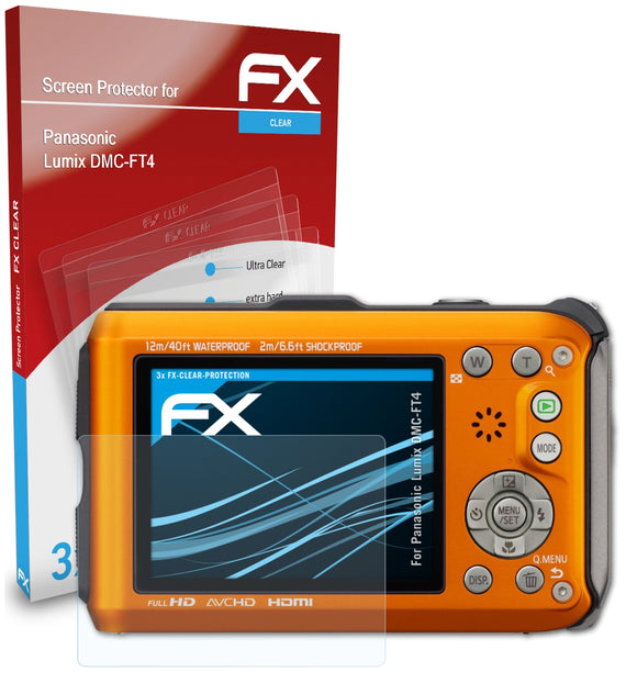 atFoliX FX-Clear Schutzfolie für Panasonic Lumix DMC-FT4