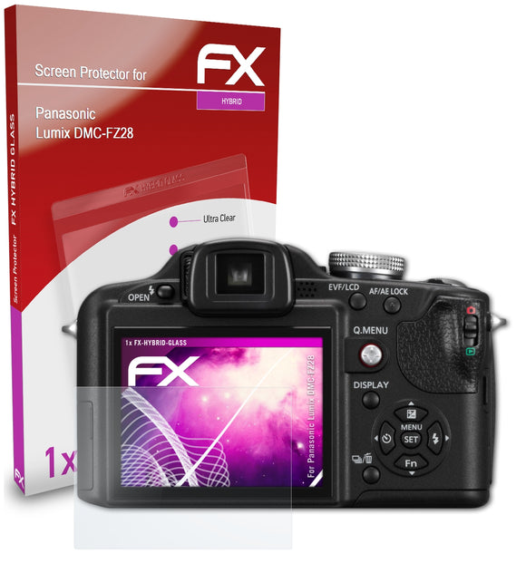 atFoliX FX-Hybrid-Glass Panzerglasfolie für Panasonic Lumix DMC-FZ28