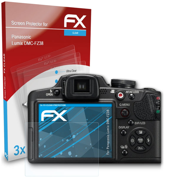 atFoliX FX-Clear Schutzfolie für Panasonic Lumix DMC-FZ38