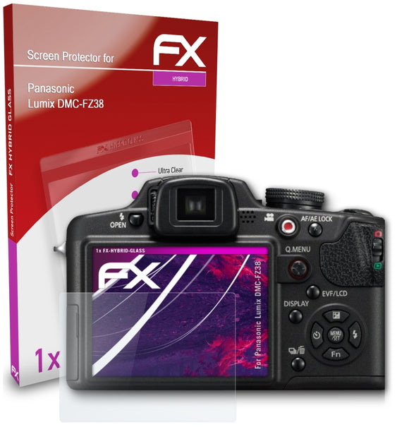 atFoliX FX-Hybrid-Glass Panzerglasfolie für Panasonic Lumix DMC-FZ38