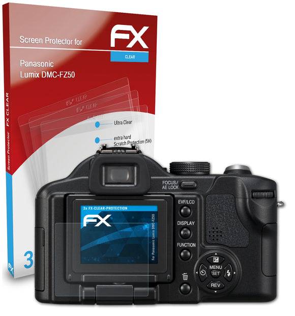 atFoliX FX-Clear Schutzfolie für Panasonic Lumix DMC-FZ50