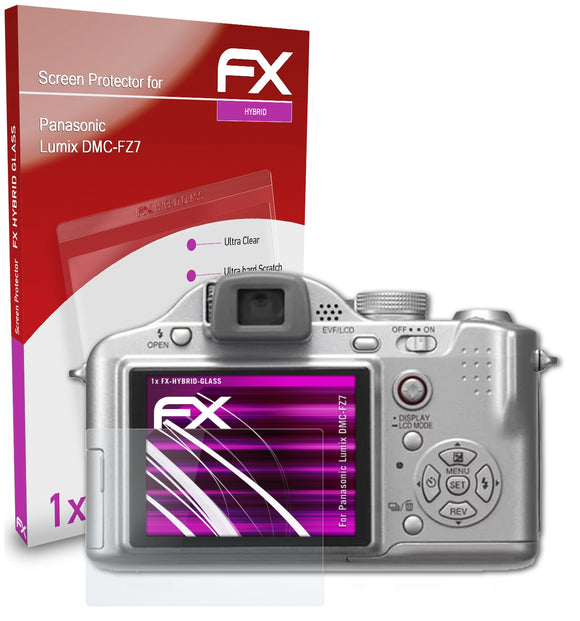 atFoliX FX-Hybrid-Glass Panzerglasfolie für Panasonic Lumix DMC-FZ7