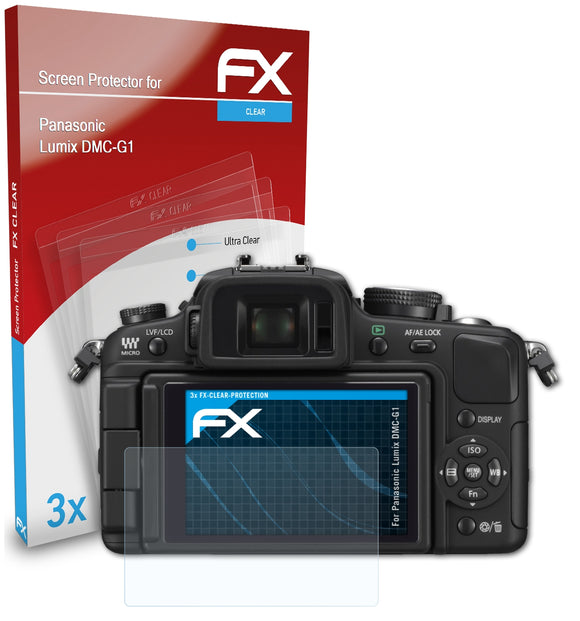 atFoliX FX-Clear Schutzfolie für Panasonic Lumix DMC-G1