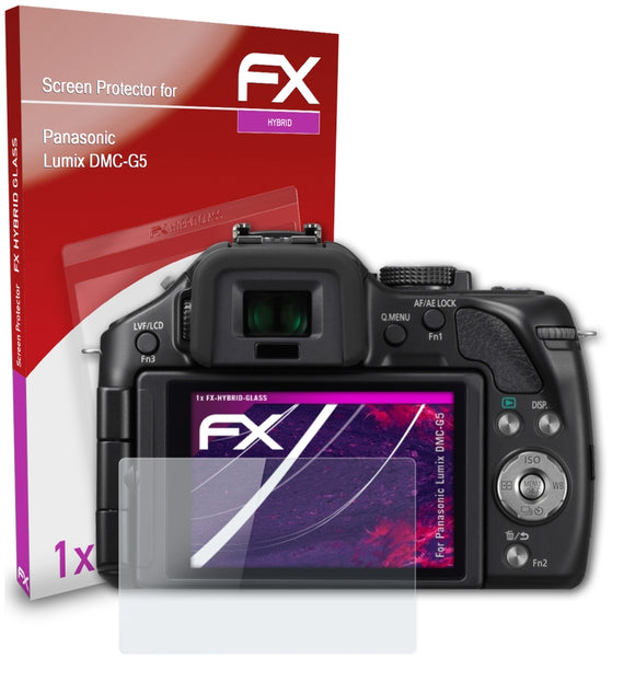 atFoliX FX-Hybrid-Glass Panzerglasfolie für Panasonic Lumix DMC-G5