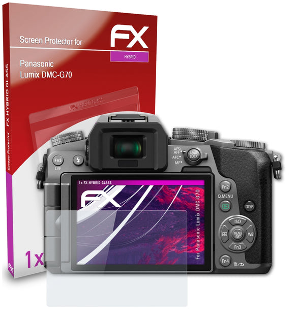 atFoliX FX-Hybrid-Glass Panzerglasfolie für Panasonic Lumix DMC-G70