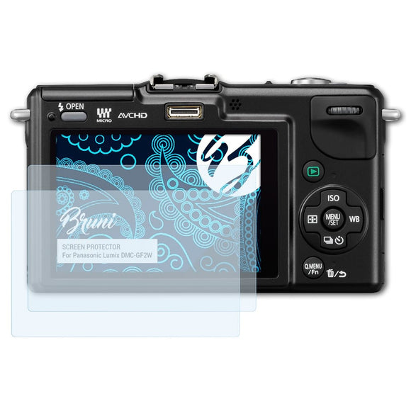 Bruni Basics-Clear Displayschutzfolie für Panasonic Lumix DMC-GF2W