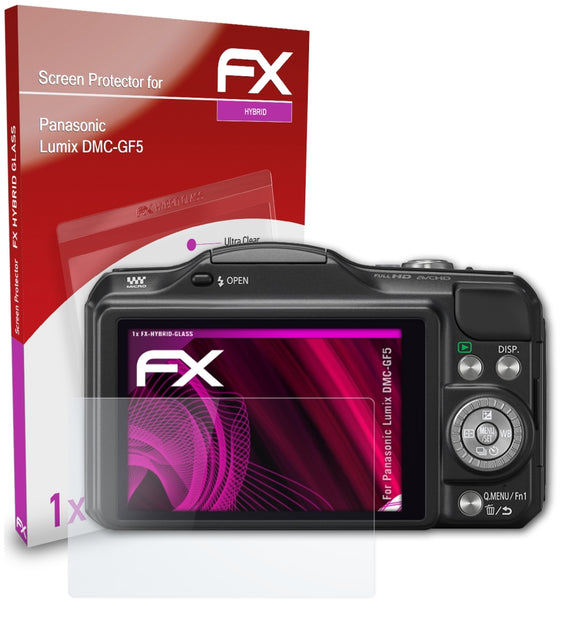 atFoliX FX-Hybrid-Glass Panzerglasfolie für Panasonic Lumix DMC-GF5