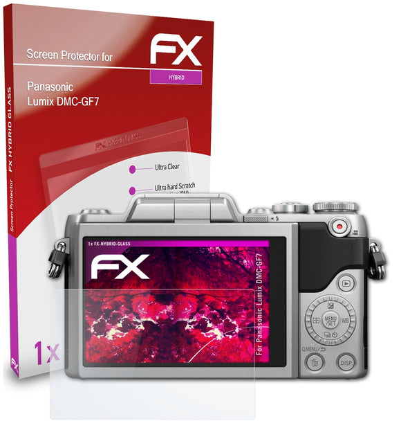 atFoliX FX-Hybrid-Glass Panzerglasfolie für Panasonic Lumix DMC-GF7