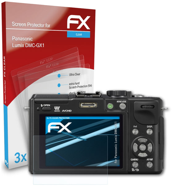 atFoliX FX-Clear Schutzfolie für Panasonic Lumix DMC-GX1