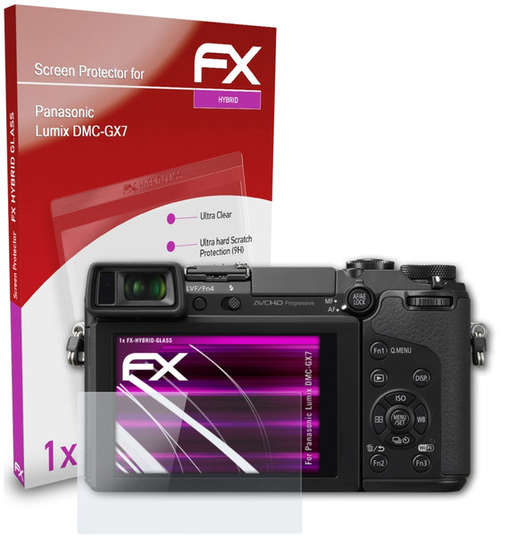 atFoliX FX-Hybrid-Glass Panzerglasfolie für Panasonic Lumix DMC-GX7