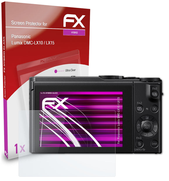 atFoliX FX-Hybrid-Glass Panzerglasfolie für Panasonic Lumix DMC-LX10 / LX15