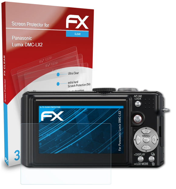 atFoliX FX-Clear Schutzfolie für Panasonic Lumix DMC-LX2