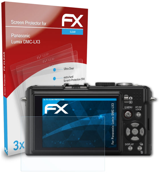 atFoliX FX-Clear Schutzfolie für Panasonic Lumix DMC-LX3