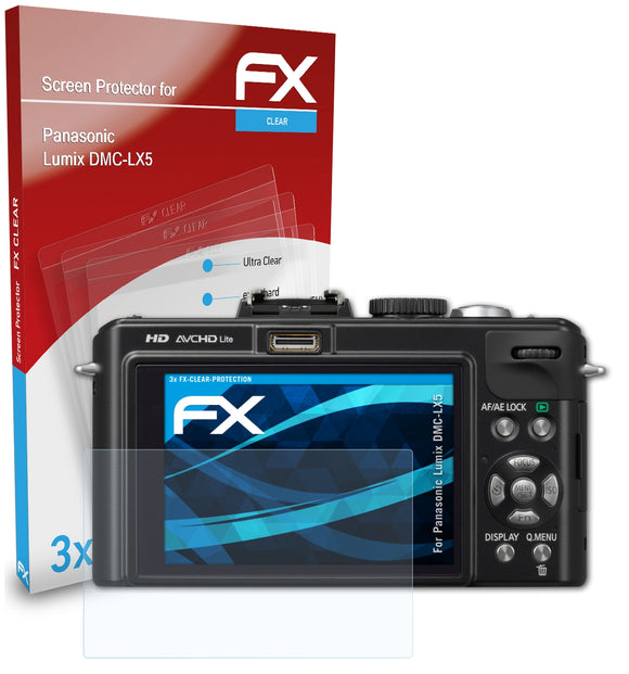 atFoliX FX-Clear Schutzfolie für Panasonic Lumix DMC-LX5
