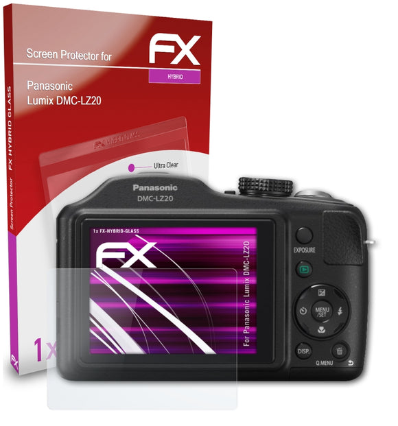 atFoliX FX-Hybrid-Glass Panzerglasfolie für Panasonic Lumix DMC-LZ20