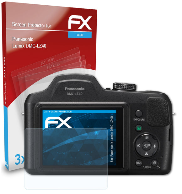 atFoliX FX-Clear Schutzfolie für Panasonic Lumix DMC-LZ40