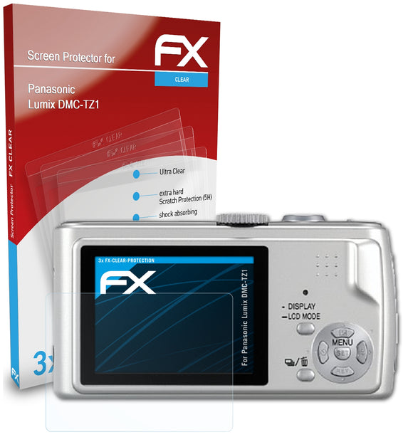 atFoliX FX-Clear Schutzfolie für Panasonic Lumix DMC-TZ1