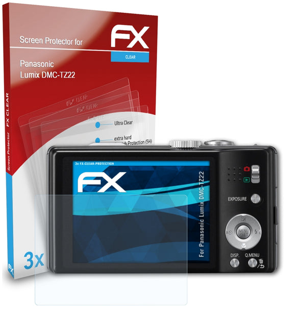 atFoliX FX-Clear Schutzfolie für Panasonic Lumix DMC-TZ22