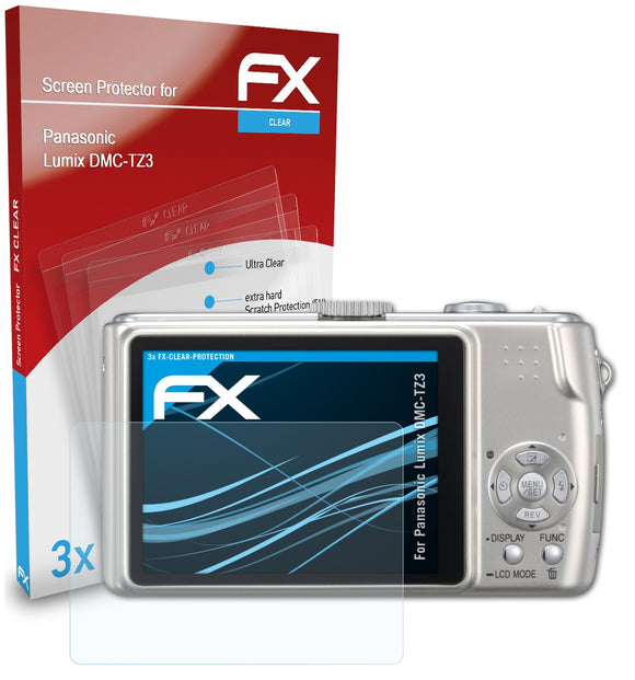 atFoliX FX-Clear Schutzfolie für Panasonic Lumix DMC-TZ3