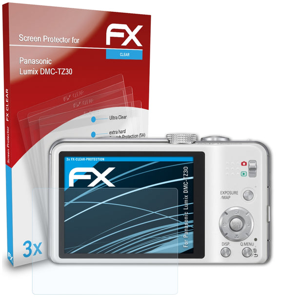 atFoliX FX-Clear Schutzfolie für Panasonic Lumix DMC-TZ30