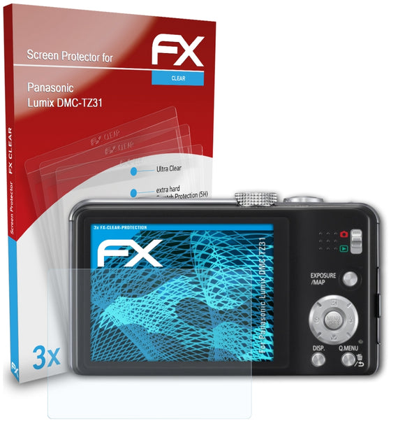 atFoliX FX-Clear Schutzfolie für Panasonic Lumix DMC-TZ31