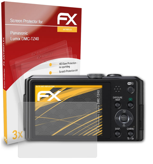 atFoliX FX-Antireflex Displayschutzfolie für Panasonic Lumix DMC-TZ40