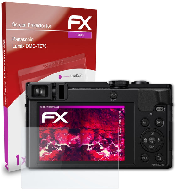 atFoliX FX-Hybrid-Glass Panzerglasfolie für Panasonic Lumix DMC-TZ70