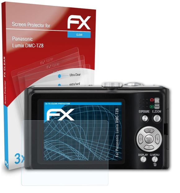 atFoliX FX-Clear Schutzfolie für Panasonic Lumix DMC-TZ8