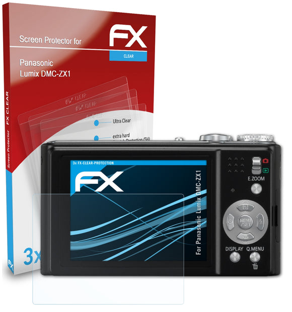 atFoliX FX-Clear Schutzfolie für Panasonic Lumix DMC-ZX1