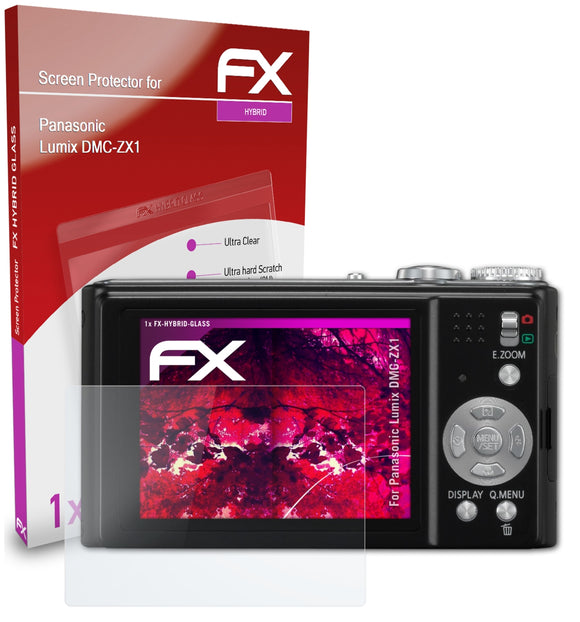 atFoliX FX-Hybrid-Glass Panzerglasfolie für Panasonic Lumix DMC-ZX1