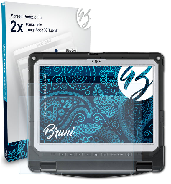 Bruni Basics-Clear Displayschutzfolie für Panasonic ToughBook 33 Tablet