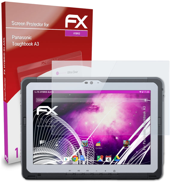 atFoliX FX-Hybrid-Glass Panzerglasfolie für Panasonic Toughbook A3