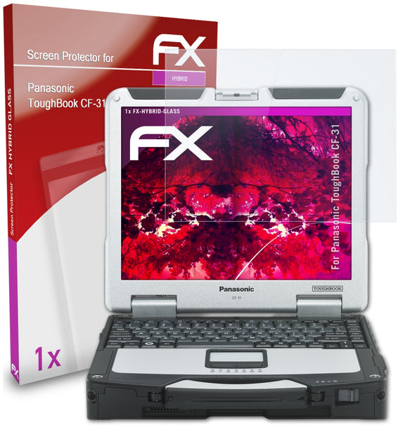 atFoliX FX-Hybrid-Glass Panzerglasfolie für Panasonic ToughBook CF-31