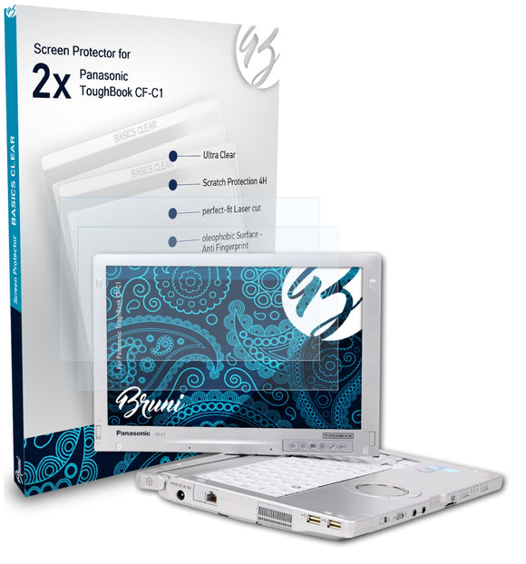Bruni Basics-Clear Displayschutzfolie für Panasonic ToughBook CF-C1