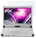 Glasfolie atFoliX kompatibel mit Panasonic ToughBook CF-C2, 9H Hybrid-Glass FX