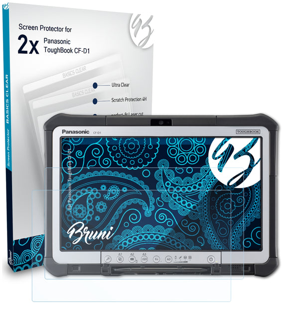 Bruni Basics-Clear Displayschutzfolie für Panasonic ToughBook CF-D1
