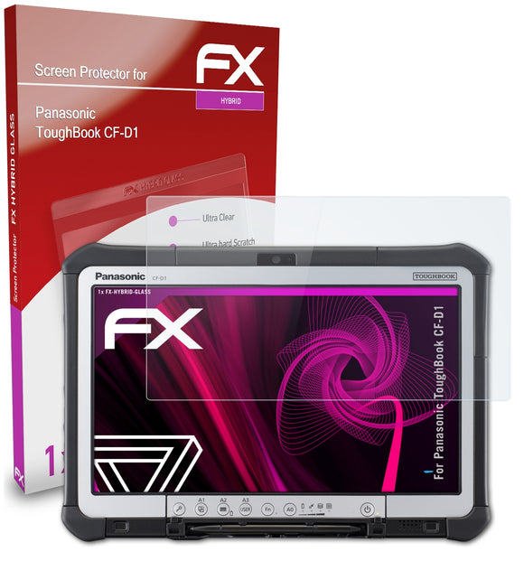 atFoliX FX-Hybrid-Glass Panzerglasfolie für Panasonic ToughBook CF-D1