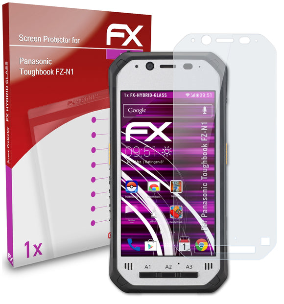 atFoliX FX-Hybrid-Glass Panzerglasfolie für Panasonic Toughbook FZ-N1