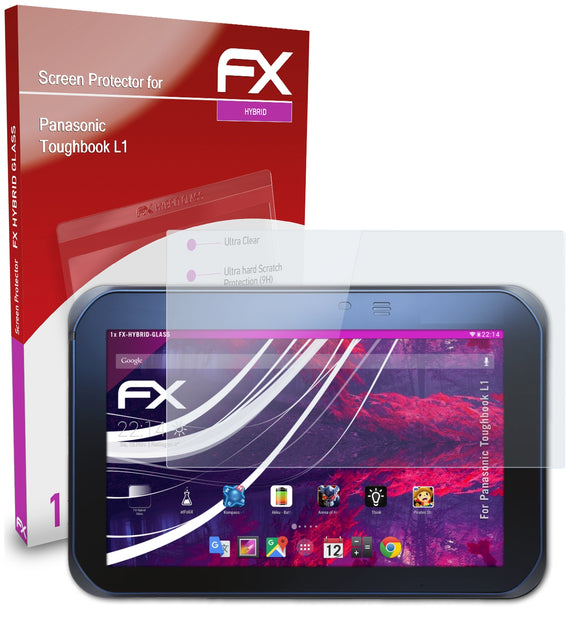 atFoliX FX-Hybrid-Glass Panzerglasfolie für Panasonic Toughbook L1