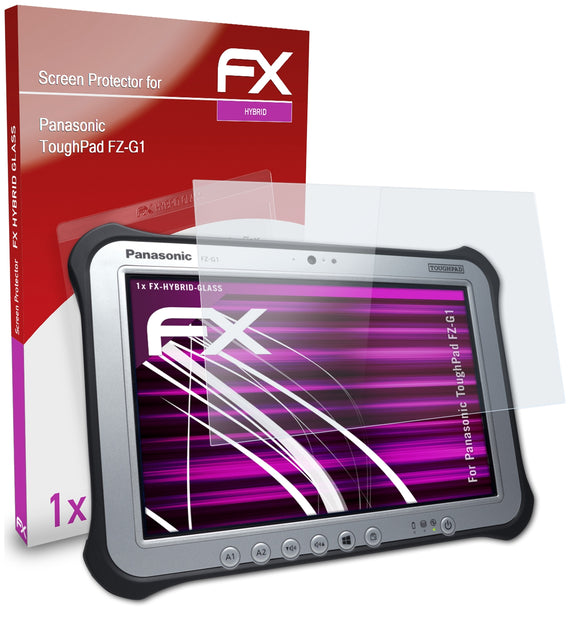 atFoliX FX-Hybrid-Glass Panzerglasfolie für Panasonic ToughPad FZ-G1