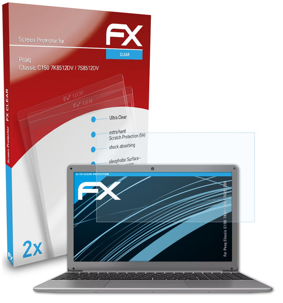 atFoliX FX-Clear Schutzfolie für Peaq Classic C150 (7K8512DV / 7S8512DV)