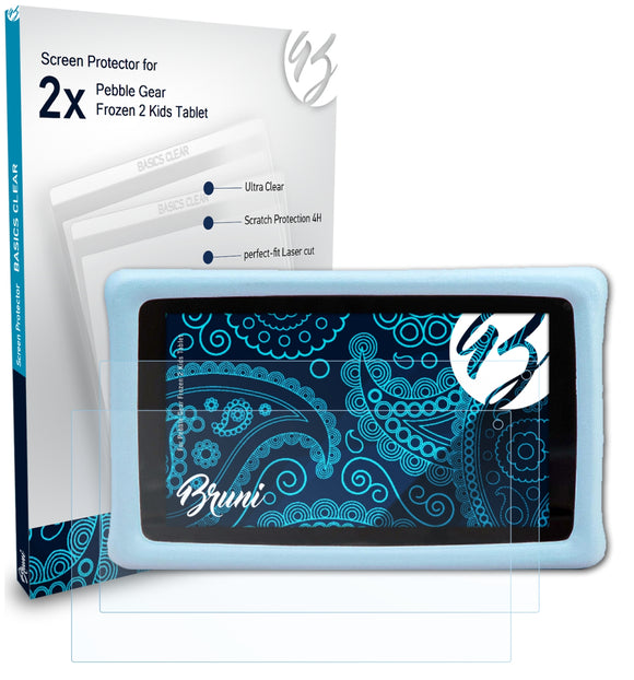 Bruni Basics-Clear Displayschutzfolie für Pebble Gear Frozen 2 Kids Tablet